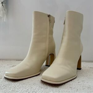 Creamy White Ankle Boots